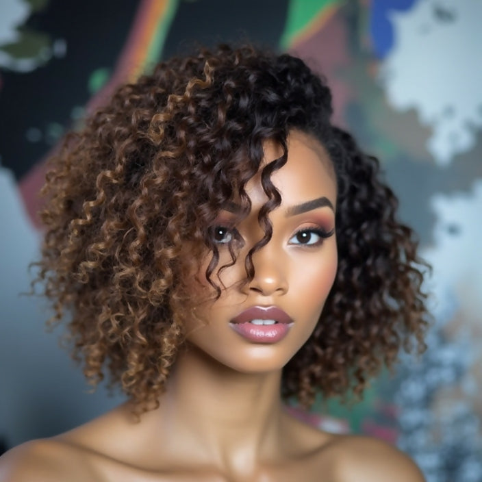 Curly Minimalist HD Lace Glueless Side Part Wig