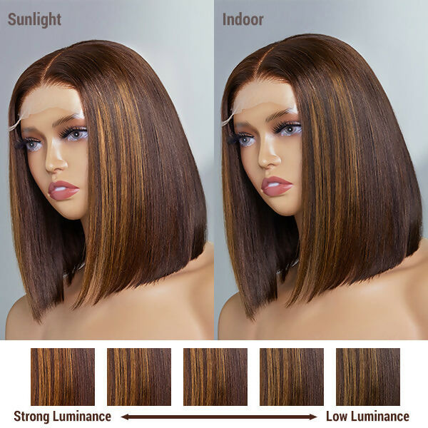 Chestnut Brown Closure Bob Wig