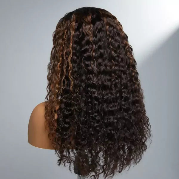 Luxe Deep Wave Kinky Edges (Ombre Brown HD Lace Wig)