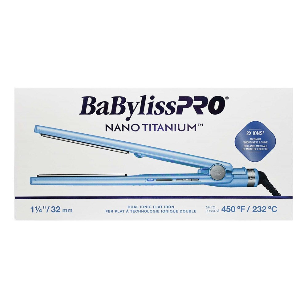 BABYLISS PRO Nano Titanium Dual Ionic Flat Iron 1-1/4