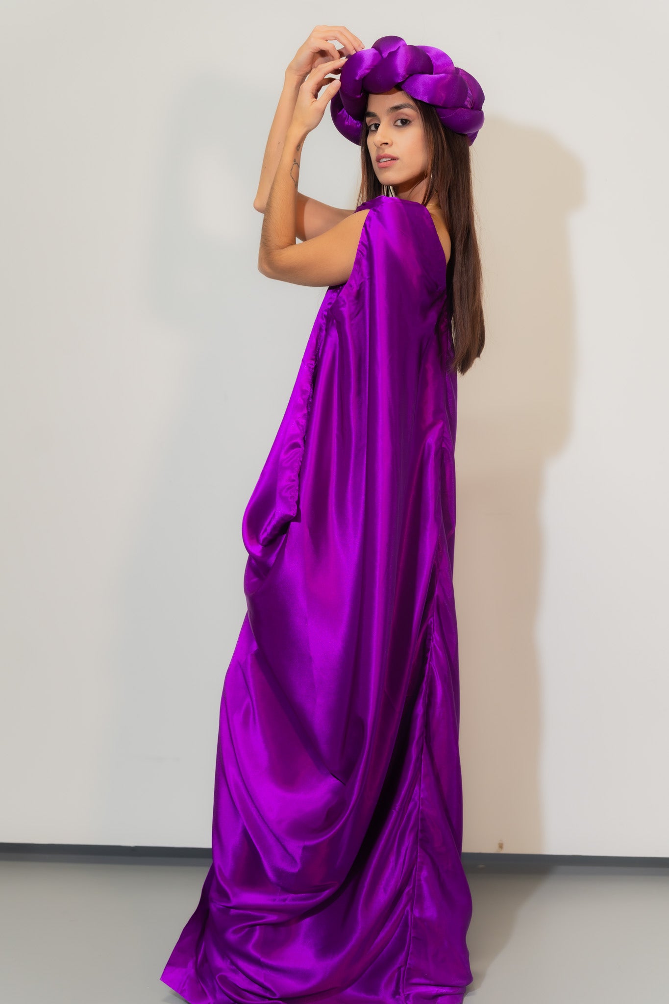 Violet Majesty Sleeveless Gown