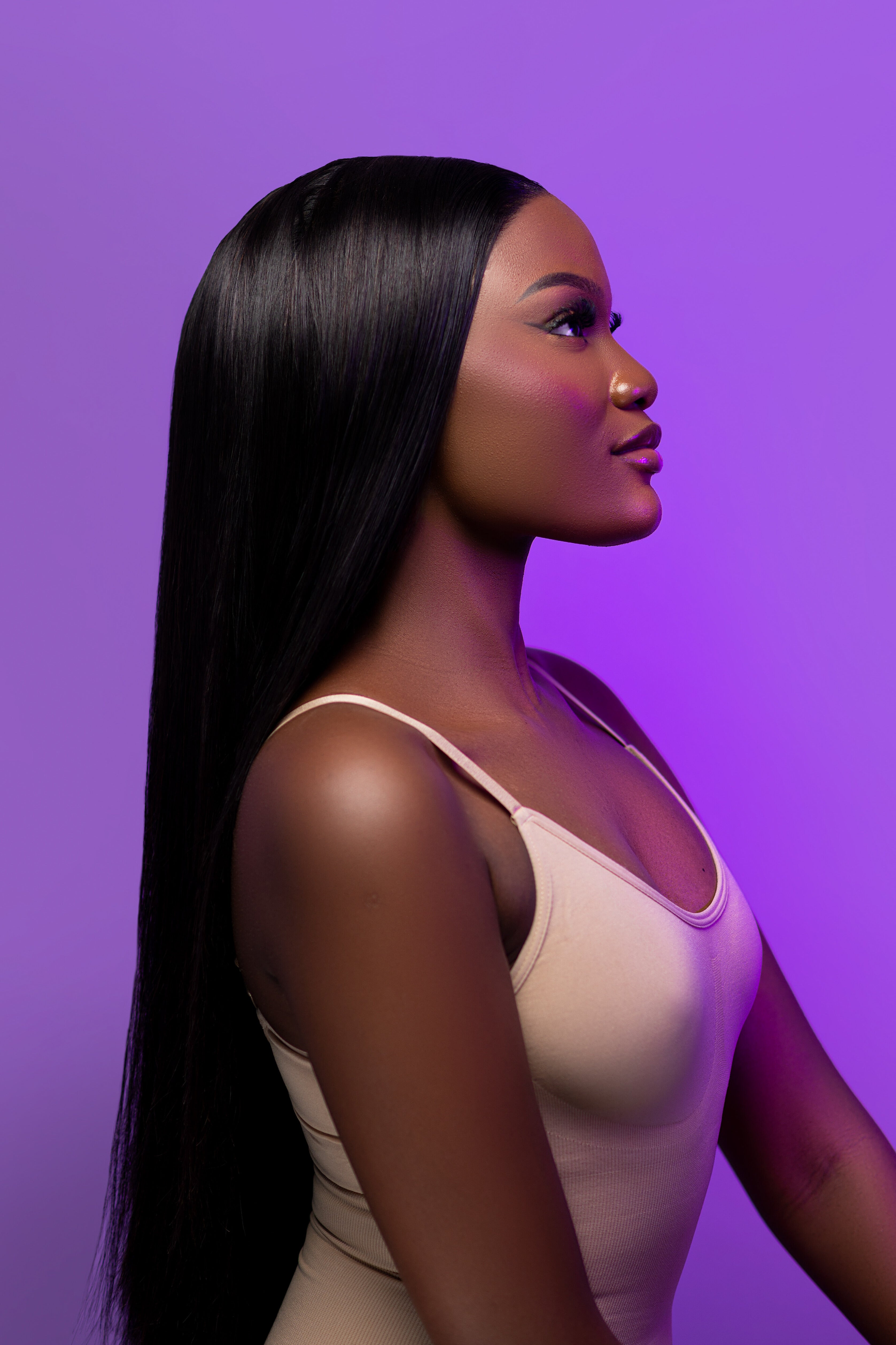 Full Frontal Long Bone Straight Lace Wig