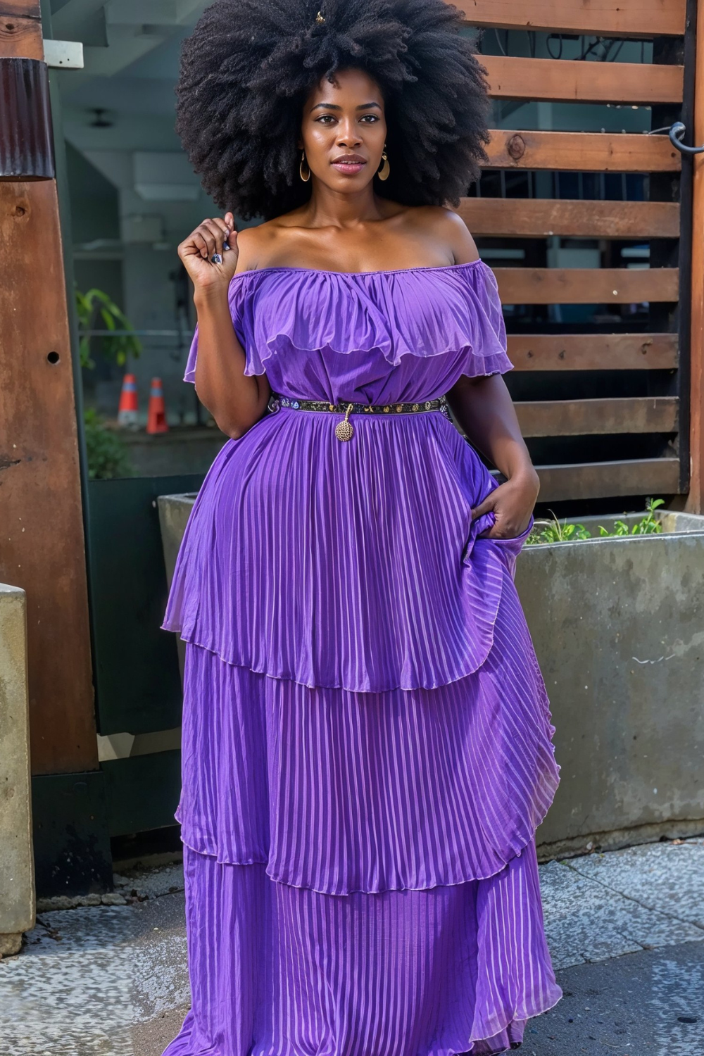 Off-Shoulder Maxi Dress