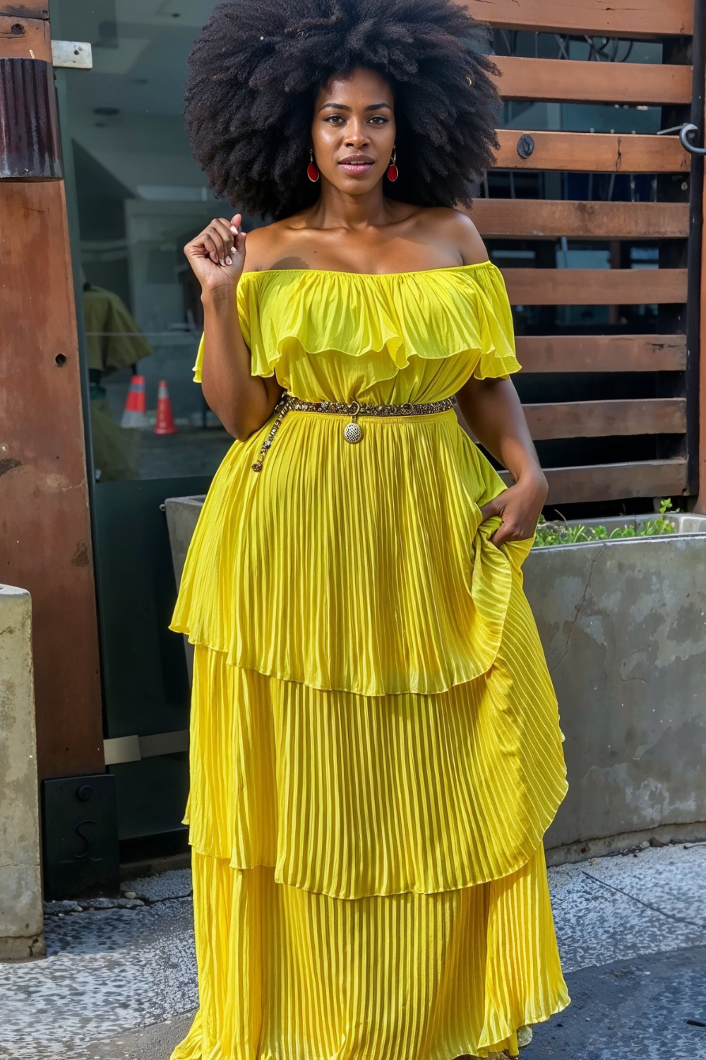 Off-Shoulder Maxi Dress