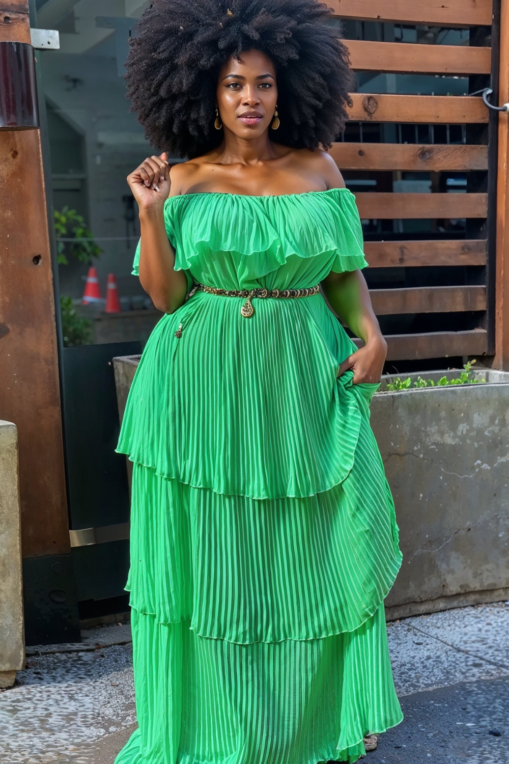 Off-Shoulder Maxi Dress