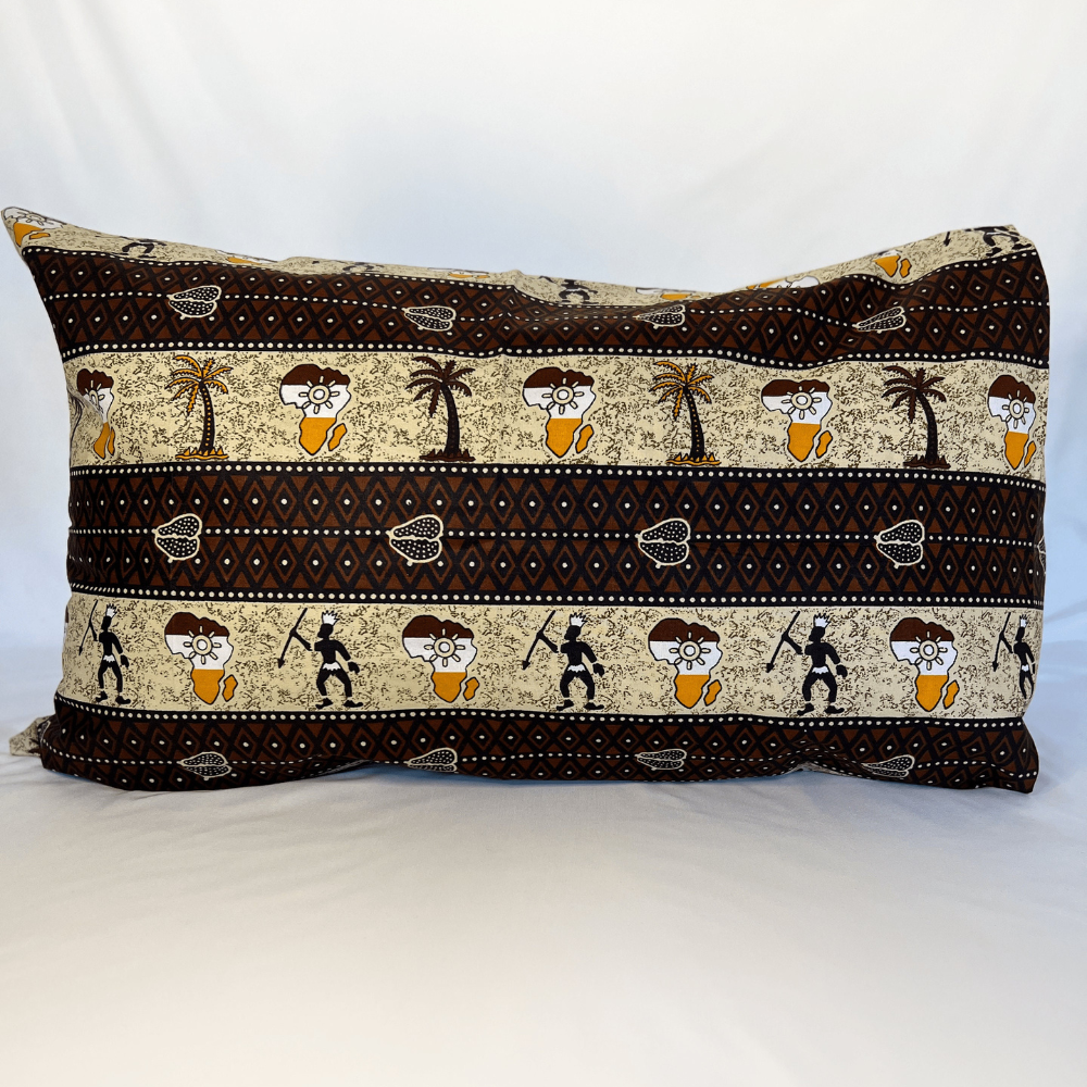 African Print Pillowcase (Brown Style)