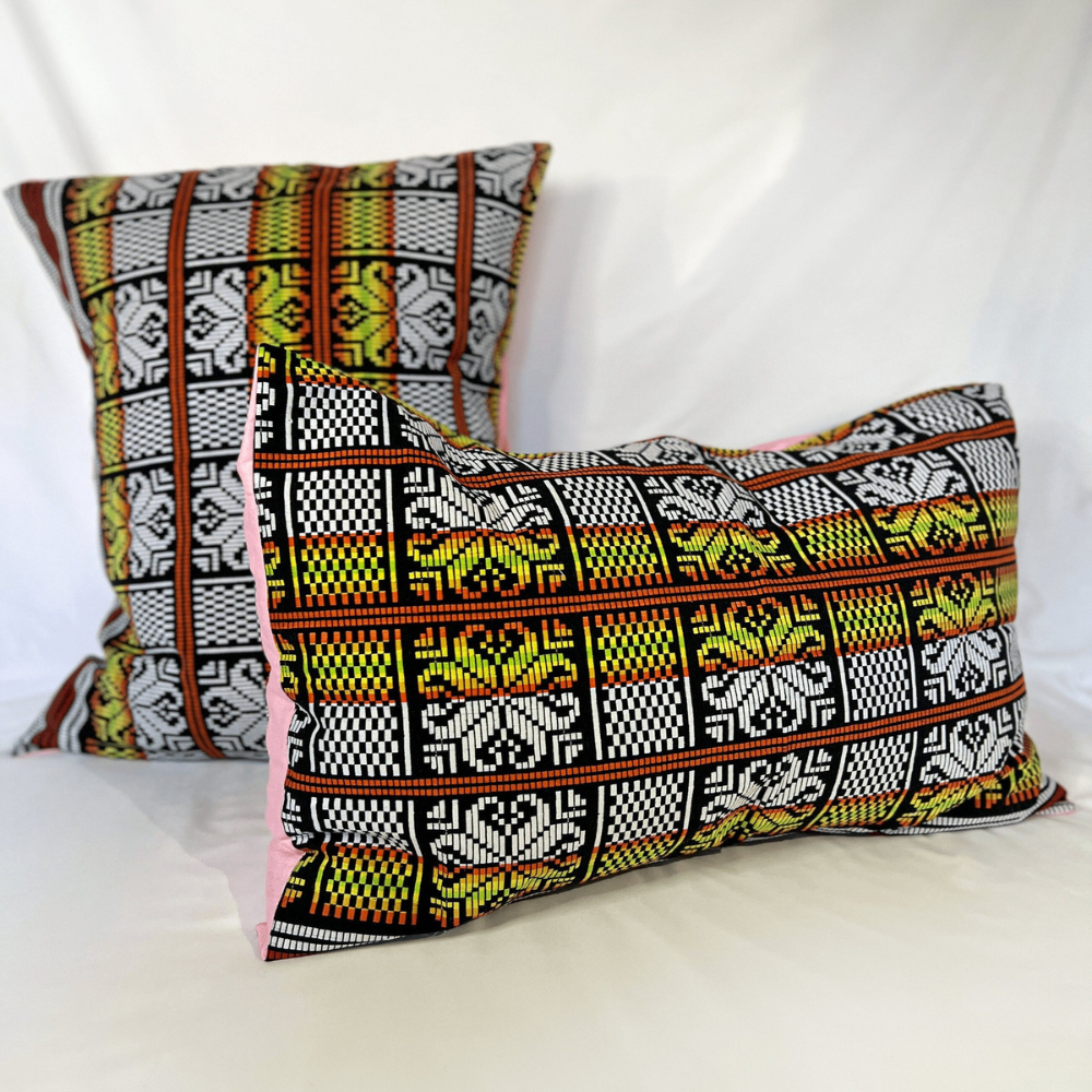 African Print Pillowcase (Pink Black Style)