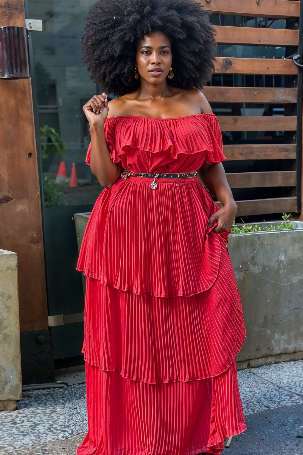 Off-Shoulder Maxi Dress