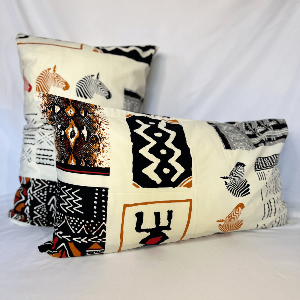 African Print Pillowcase (Light Brown Style) - Jetroe