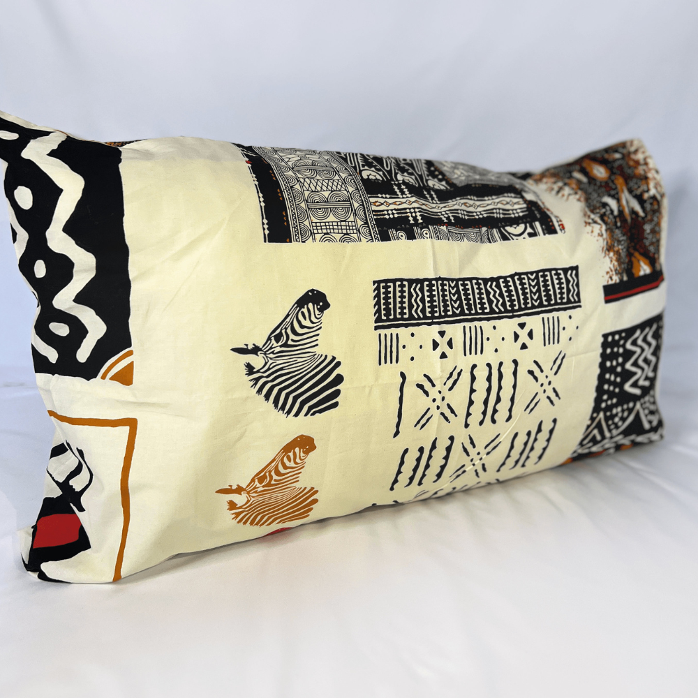 African Print Pillowcase (Light Brown Style) - Jetroe