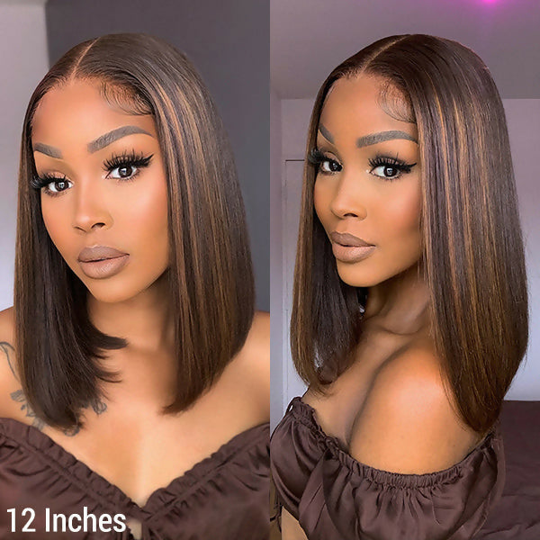 Chestnut Brown Closure Bob Wig