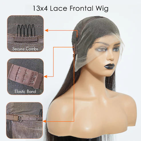 200% Density 13x4 Full Frontal Lace Wig Straight