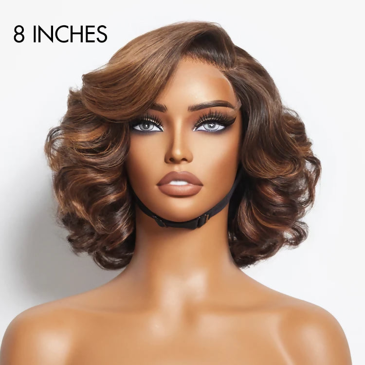 Brown Ombre Highlight Loose Wave HD Lace Wig