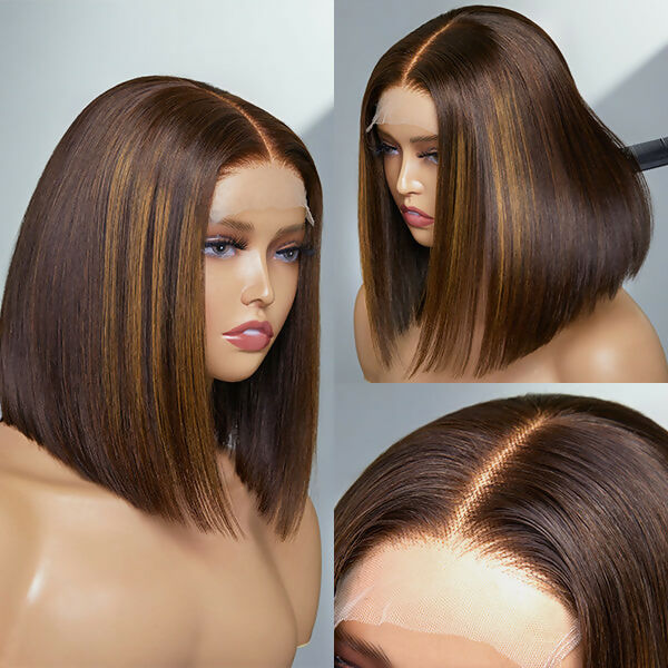 Chestnut Brown Closure Bob Wig